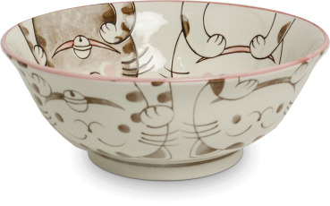 Ramenschale Katze rot