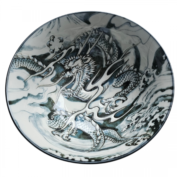 Schale Drache Schwarz/grün